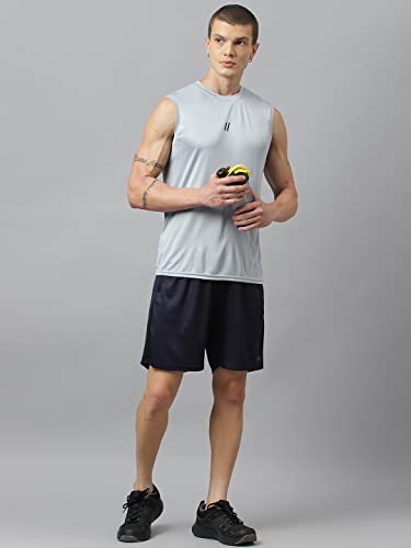 Image of ATICX Men's Polyester Sports Sleeveless T Shirt - Gym Vest, Workout Sando, Training Tank Top, Cut Sleeves Quick Dry Tee for Running, Swimming, Badminton, Fitness & Sports