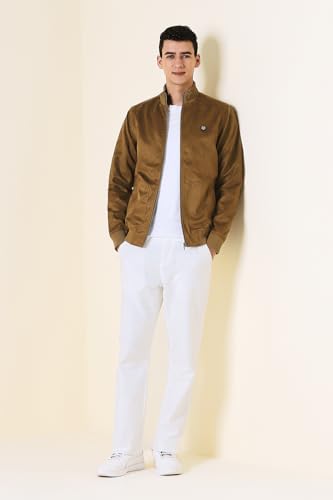 Image of Allen Solly Men's Polyester Modern Stand Up Collar Casual Jacket, Standard Length