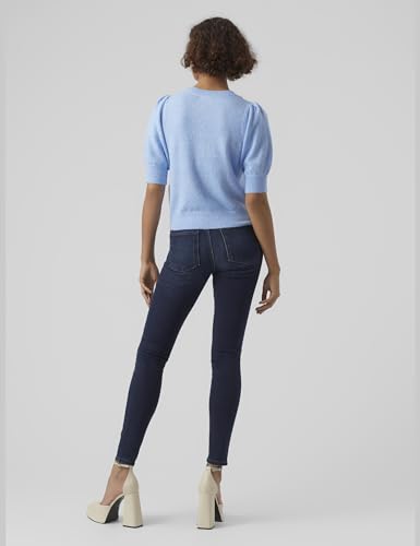 Vero Moda Femme Vmdoffy 2/4 O-Neck Pullover GA Noos Sweater, Bleu Little Boy - Détails :, M EU – vue 4