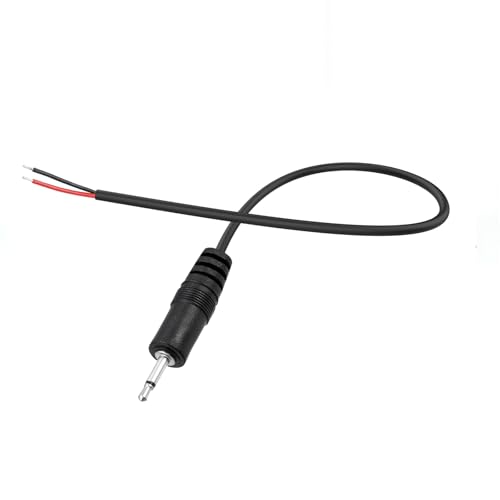 EAHOSUCC 1PCS 0.25M/0.8FT 2.5mm Male Plug to Bare Wire Open End,2.5mm TS 2 Pole Male Mono Extension Cable for Replacement 2.5mm Cable