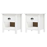 La table de chevet Hill blanc uni avec poignées en forme de bol apporte une touche minimaliste dans la chambre et le salon. Se combine harmonieusement avec des meubles scandinaves ou un style maison de campagne. La surface lisse sert de surface de présentation élégante pour les vases, les réveils ou la décoration d'intérieur tendance 2025.