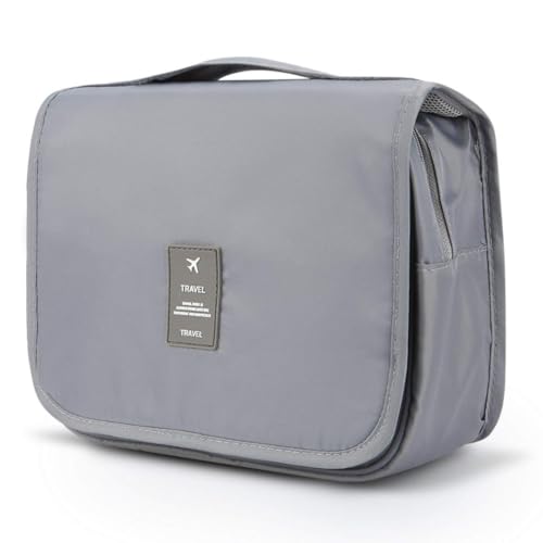 Image of SPRQCART Waterproof Makeup Pouch Bag | Travel Organizer Pouch, Toiletry Bag for Men & Women | Multipurpose Travel Pouch Bag for Men, Toiletry Pouch & Travel Pouches for Women (Grey)