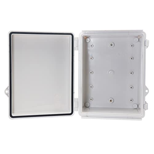 Image of Outdoor Waterproof Electrical Box Junction Box Weatherproof IP67 ABS Plastic Enclosure Switch Router Project Box Electronics Enclosure with Mounting Plate Wall Bracket Grey 8.7 inchx6.7 inchx4.3 inch