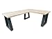 Produktbild Wood4you New England Eckschreibtisch, Holz, Braun, Black, 1,4T x 2B x 0,75H m