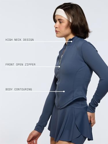 Image of CAVA Sculptor Jacket for Women | ADPT Nylon-Spandex, 4-Way Stretch, Moisture-Wicking, High Neck, Full Sleeves | Performance Activewear
