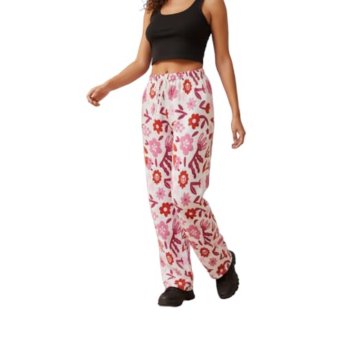 Image of dockstreet Women's /Unisex ONESOPEN Bottom Drawstring Pure Cotton Stretchable Baggy Jogger Pants || for Similar Baggy Look Order a Size or Two Large Than Your Usual Size
