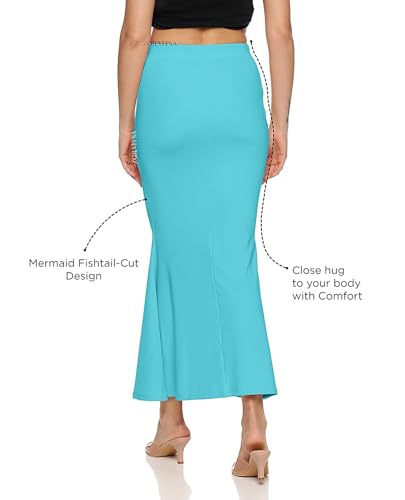 Image of Women's Saree Silhouette I Saree Shapewear Flare Petticoat for Women, Lycra Cotton Blended, Petticoat, Skirts for Women, Shape Wear Dress for Saree