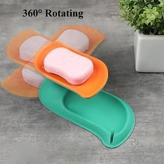 Image of SPIREX 360 Degree Rotating Double Layer Soap Box | Soap Dish Storage | Water Drain Soap Holder | Soap Case | Plastic Home /Kitchen /Bathroom Accessories | Soap Tray (Pack of 1,Multicolor)
