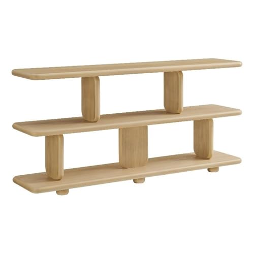 Modway Lyle Sculptural 2-Tier Bookshelf in Natural – Sculptural Open