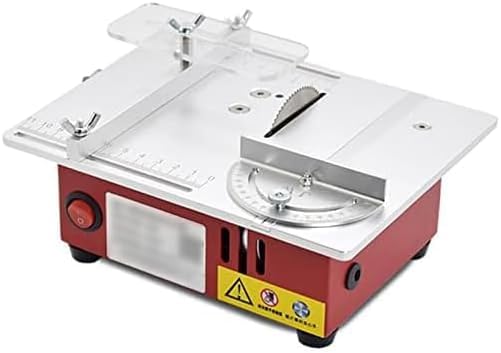Mini Sierra de Mesa para carpintería, máquina de Corte eléctrica de precisión con Disco de amolar, Ideal para proyectos de Bricolaje, Manualidades y Pasatiempos.