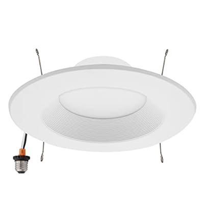 Maxxima 5 in. & 6 in. 5 CCT Retrofit Recessed LED Downlight - 1300 Lumens, E-26 Quick Connect, Dimmable, Color Selectable 2700K-5000K (2700K/3000K/3500K/4000K/5000K), for Living Rooms and Kitchens