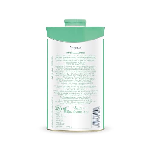 Image of Yardley London Imperial Jasmine Perfumed Talc 100g