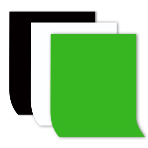 Chromakey Backdrops Set of 3 Black White Green 6ft x 9ft Video Photography Studio Backgrounds Steve Kaeser Photographic Lighting