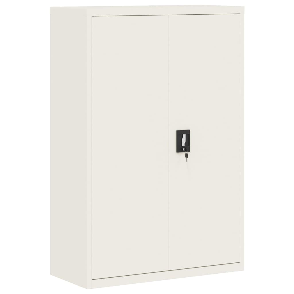 Armario archivador de acero con recubrimiento en polvo blanco de 90 x 40 x 180 cm con 3 estantes y puerta con cerradura, armario alto para oficina, armario y espacio de almacenamiento