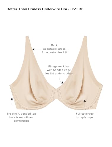 Soutien-gorge plunge Wacoal Better Than Braless noir taille 105F - 5