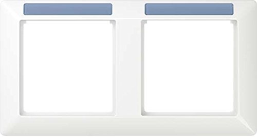 Cadre horizontal 5 prises blanc Jung AS 5850 BF Ina plaque de finition thermoplastique