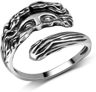 Venus Half Face Greek Ring - 925 Sterling Silver Antique Unique V...