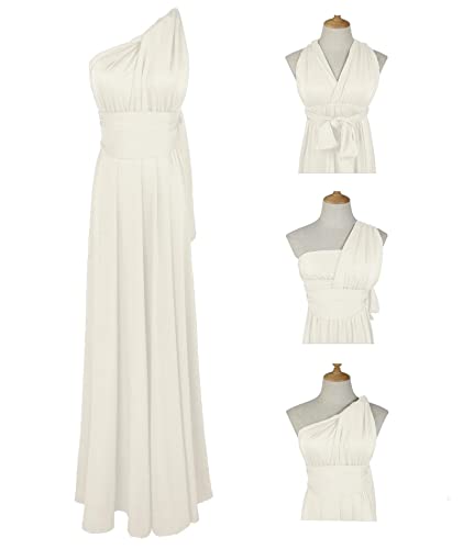 Image of Sexyshine Women's Backless Gown Dress Convertible Multi-Way Wrap Halter Cocktail Dress Bandage Bridesmaid Long Dresses