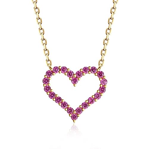 Collier en argent avec pendentif coeur rose à porter lors de vos soirées