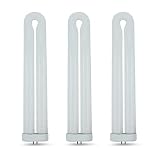lumenivo FUL40T8 Fluorescent Black Light Bug Zapper Ultraviolet Replacement Bulb 40 Watt, G10Q-4 Square 4 Pin Base, T8 U Shape Bug Zapper Bulb Replacement - 3 Pack