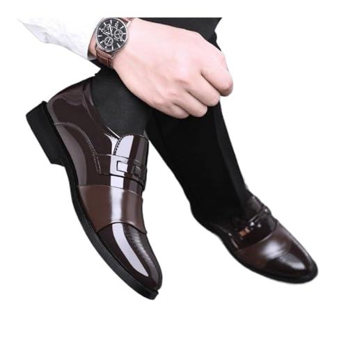 Men's Leather Shoes Business Casual Soft Leather Men's Middle-Aged and Elderly Shoes Oxfords(6222Black,8.5)2