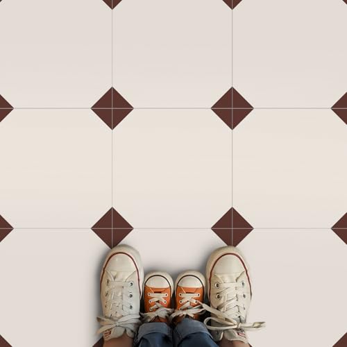 Alwayspon Peel and Stick Floor Tiles, Waterproof Removable Non-Slip Vinyl