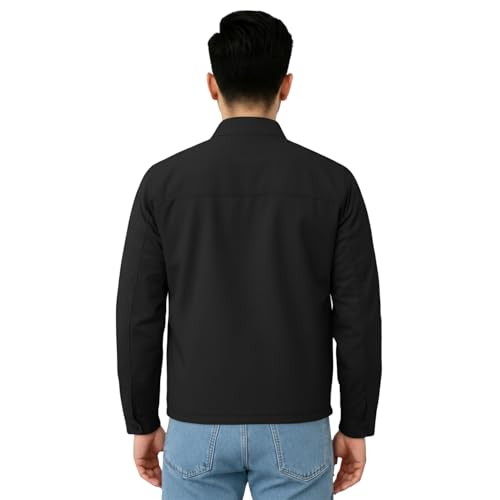Image of NINQ Winter Jacket - Windproof Poca Cloth with Fur, Zipped mandarin Collar, 2 Front Pockets & Side Arm Pocket, Casual & Sportswear jackets for men