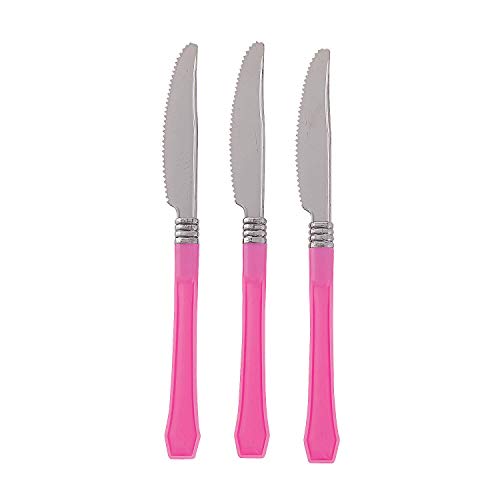 Fun Express Pink Premium Plastic Knives - Party Supplies - 20 Pieces