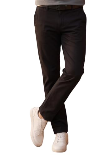 Image of Louis Philippe Men's Slim Fit 5 Pocket Made of Stretch Fabric Solid Casual Trouser