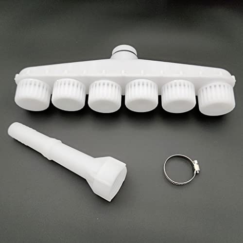 Optifit® Garden Water Pipe Sprayer 6 Nozzle Irrigation Sprinkler Larger Irrigation Area Garden Sprayer Nozzle with Flow-Adjustment Connector for Agricultural Irrigation Lawn Garden Watering Plants