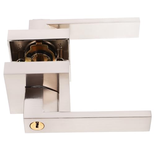 LALAFINA 1Juego Perilla de Puerta de Aluminio con Cerradura y Manija de Privacidad Elegante y Moderno para Dormitorio o Compatible Manija