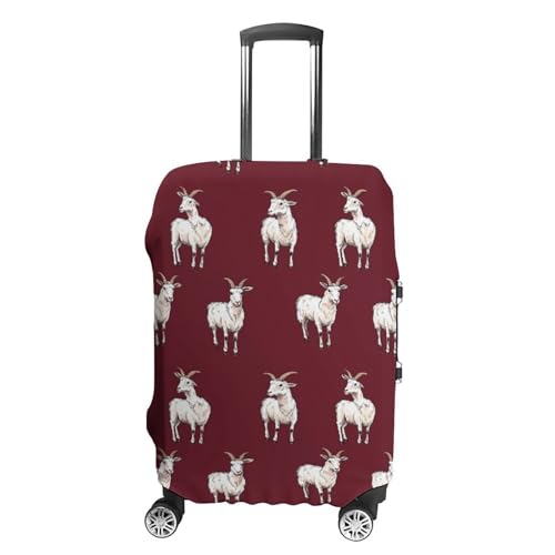 Goat Pattern Travel Luggage Cover for Suitcase 19-32 Inches Elastic Washable Baggage Protector
