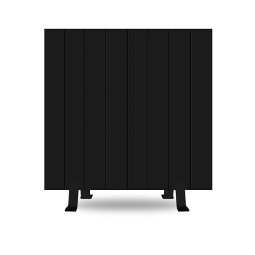 Radiador eléctrico seco ELIAN, tecnología Dry sin fluido, calor inmediato, aluminio, programación 24/7, detector ventanas abiertas, con patas y soportes de pared – 1500W, negro