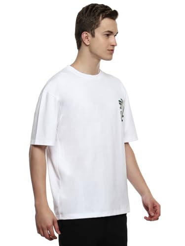 Image of hummel Steeze Men's Oversize Fit, Drop Shoulder Crew Neck Graphic Print Casual T-Shirt