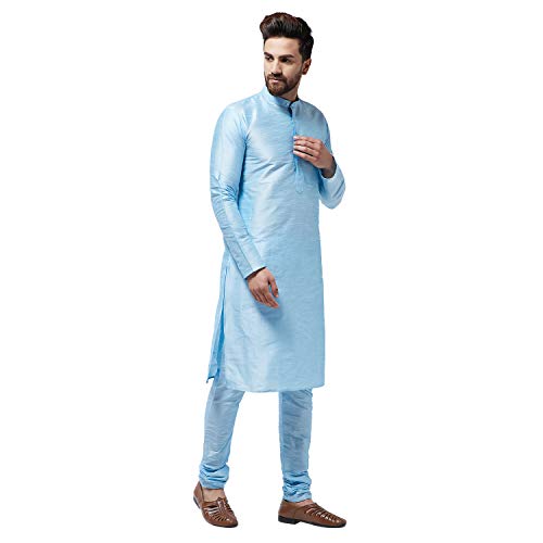 Sojanya (Since 1958 Men'S Silk Blend Kurta & Churidaar Pyjama Set4