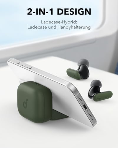 soundcore P30i by Anker Noise Cancelling Earbuds, smarte Geräuschunterdrückung, kraftvolle Bässe, 45h Spielzeit, 2-in-1 Case und Handyständer, IP54, kabellose Kopfhörer, Bluetooth 5.4, App Steuerung 2