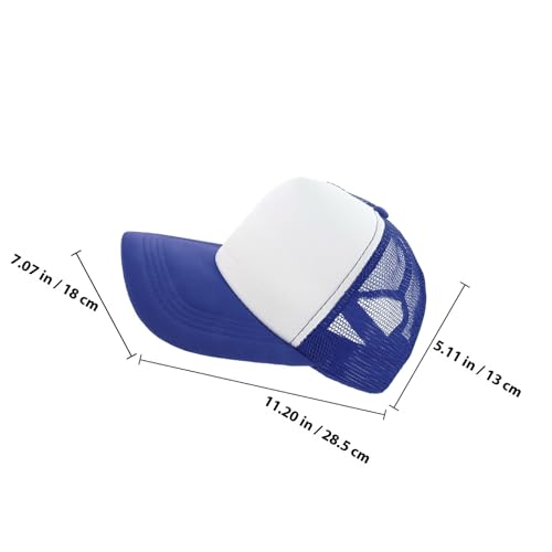 Casquette en maille polyester bleu au design unisexe et structure ajustable - 2