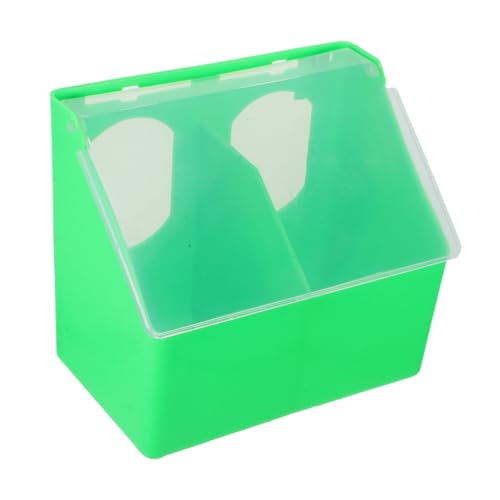 Toddmomy Caja Colgante para Aves con Dos Compartimentos y Tapa Comedero Antiderrames para Aves y Codornices Contenedor De Comida y Dispensador De Agua para Uso Exterior