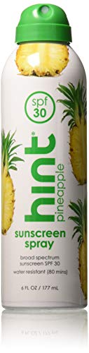 Hint Sunscreen, SPF 30, 6 fl Oz, Oxybenzone Free, Paraben Free (Pineapple), Broad