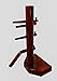 Wing Chun Wooden Dummy with Base and Chest with Lid (Wine Color)