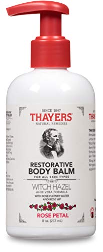 THAYERS Rose Petal Restorative Body Balm, Moisturizing Body Lotion, 8 Oz