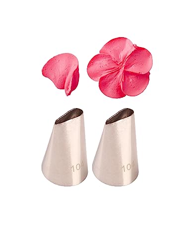 Piping Tip 104 Petal Tip For Blooming Flowers,Rose,Petals &Waves,2 Pcs