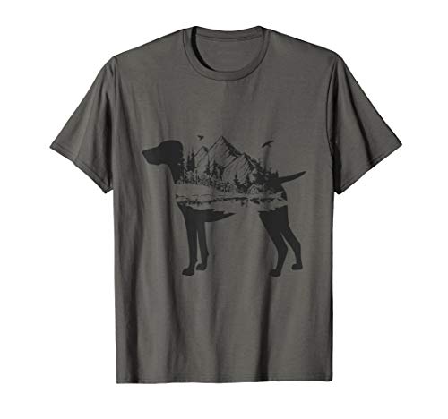 German Shorthair Pointer Mom Nature Lover Silhouette Dog T-Shirt