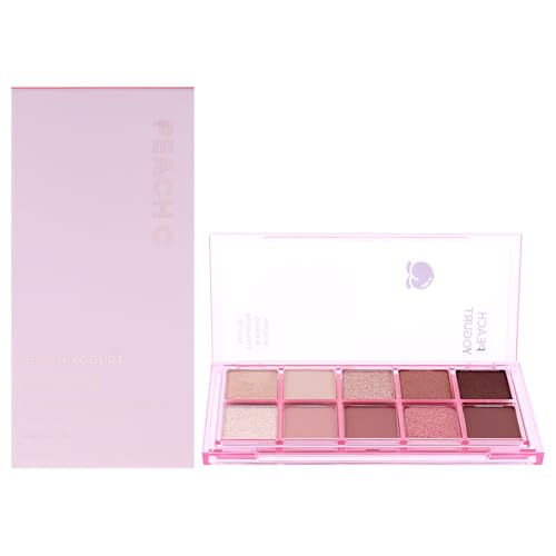 Peach C Seasonal Blending Eyeshadow Palette 06 Peach Yogurt | Creamy Peach & Berry Pinks with Matte, Shimmer & Glitter Finishes | K-Beauty Palette for Feminine Daily Glow
