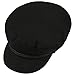 Brixton Fiddler Cap – Short-Brim Hat with Custom Liner & Metal Rivet Pin – Black, XS