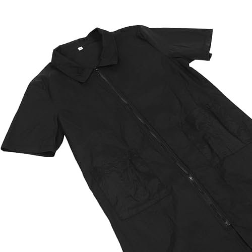 Delantal para peluquería de mascotas uniforme con cremallera y mangas 3