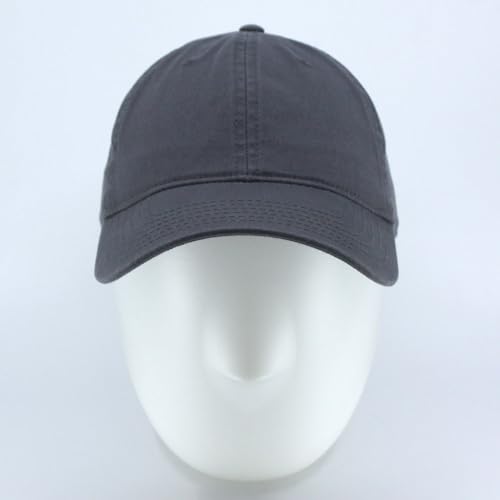 Image of Classic Washed Cotton Baseball Cap - Vintage Adjustable Dad Hat, Curved Bill for Men Women, Outdoor Everyday Wear
