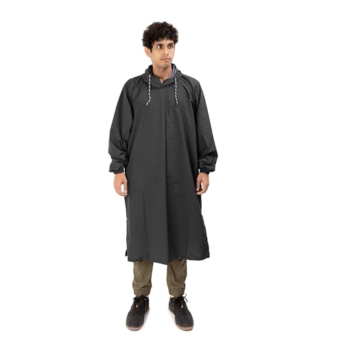 Image of TRIPOLE Rain Poncho for Men & Women | Waterproof Lightweight TPU Coated Nylon Unisex Poncho | For Travel, Trekking & Hiking | 30L Backpack Compatible