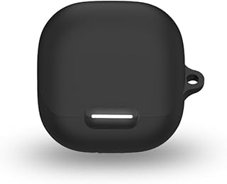 حافظة سيليكون من سمايت متوافقة مع سماعات أذن ساوند كور انكر ليبرتي 4 ان سي اللاسلكية، حلقة تثبيت واقية، فتحة للشحن، أسود، للكبار الجنسين