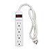 J.VOLT 4 Outlet Power Strip, 15A 125V 1875W, 90 Joules, 20-Inch Short Cord with Angled Plug, Small Power Strip Surge Protector, ETL Listed